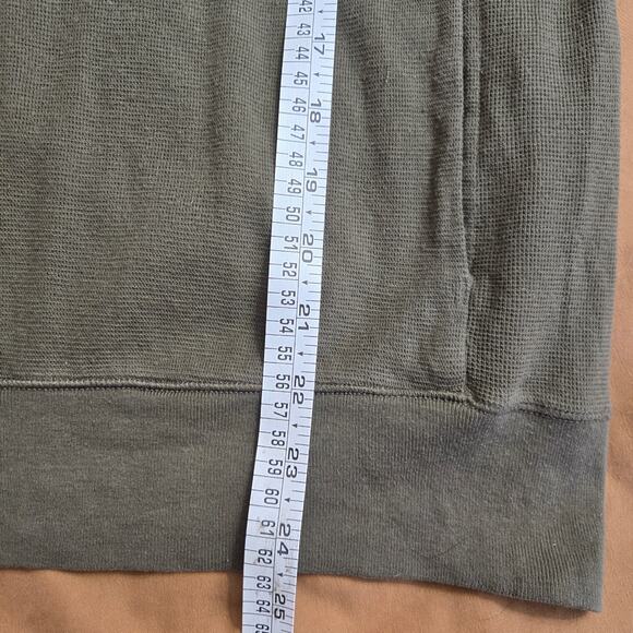Ralph Lauren Black Label Mens Preppy Timeless Casual Waffle Knit Green Hoodie M - Picture 12 of 12